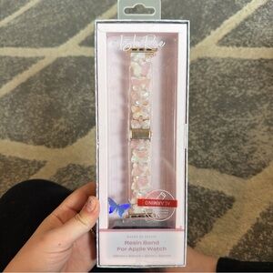 Pink Resin Band for Apple Watch – Gold Hardware